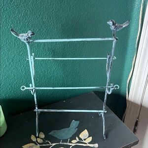 Amazon Blue Jewelry Organizer with Bird Design